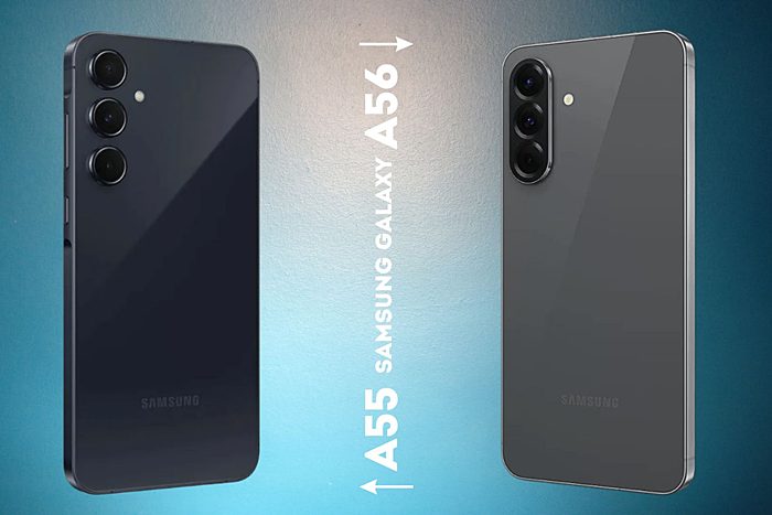 Samsung Galaxy А55 и А56 вид сзади, камеры фото