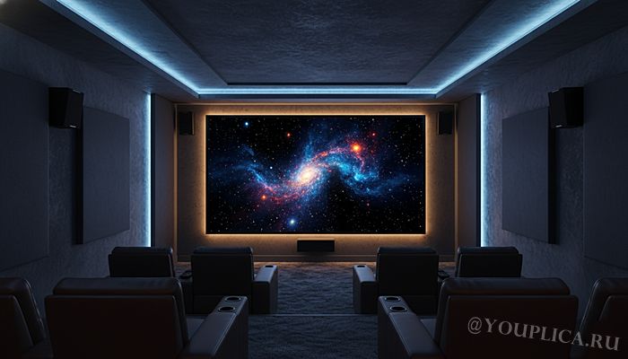 Телевизор в тёмной комнате