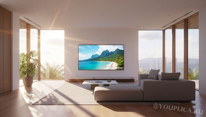Телевизор в светлой комнате
