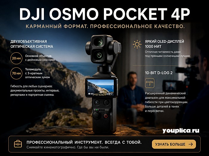 Камера DJI Osmo Pocket 4P