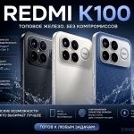 Смартфон Redmi K100 инфографика с характеристиками
